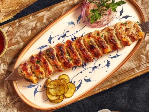 Кебаб из цыпленка с сыром