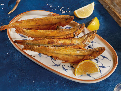 Хрустящая жареная корюшка 