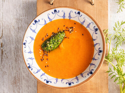 Крем-суп из печеных перцев